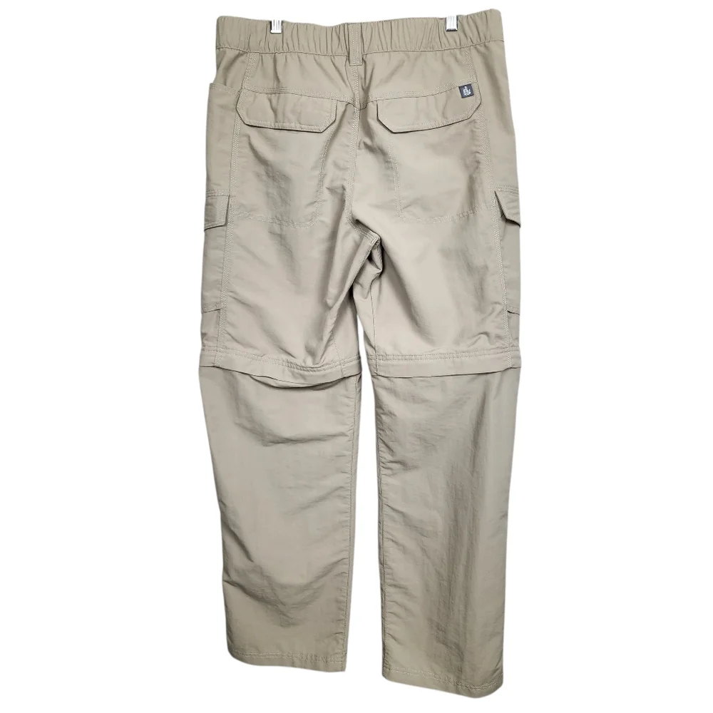 The North Face Paramount Peak Khaki Convertible Zip Off Hiking Pants Mens Size M